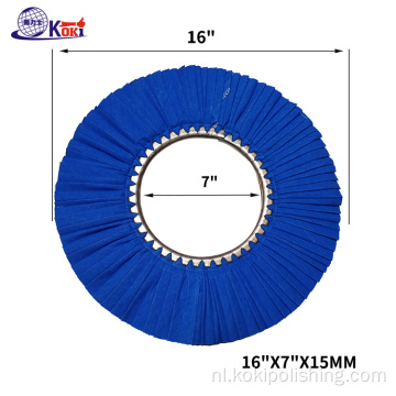 Blauw Bias Doek Puffing Wheel Z-type